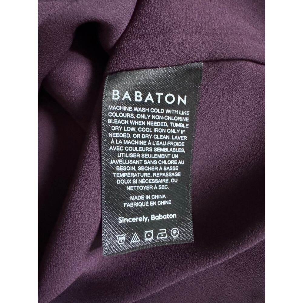 BABATON Aritzia Murphy V-Neck Long Sleeve Crop Blouse in Noble Burgundy M $80 - Picture 7 of 10
